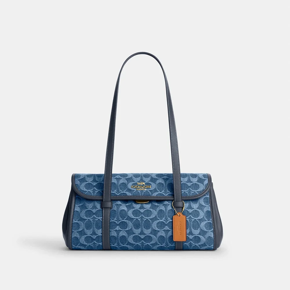 Coach Outlet Bridget Flap Shoulder Bag In Signature Denim